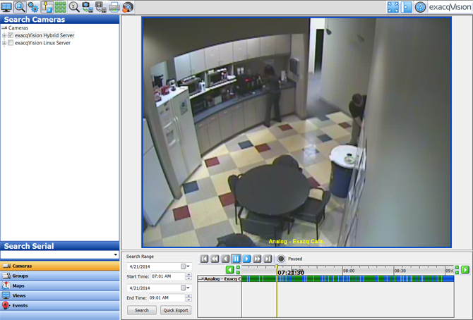 exacqVision Enterprise vms security camera management